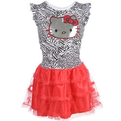 Hello Kitty Big Girls' Animal Medley Dress