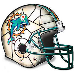 Miami Dolphins Football Helmet Accent Table Lamp