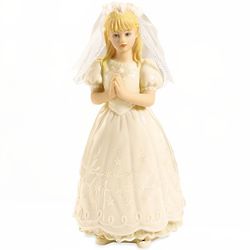 First Communion Blonde Girl Figurine