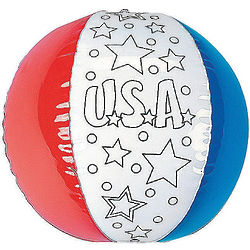 Inflatable Color Your Own! Patriotic Beach Balls