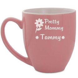 Pretty Mommy Personalized Pink Bistro Mug