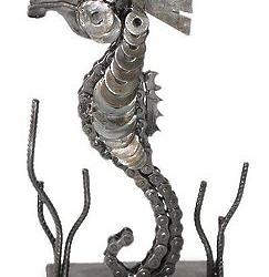 Lucky Seahorse Auto Parts Sculpture