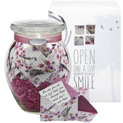 'Birds and Flowers' Jar of Messages in Mini Envelopes