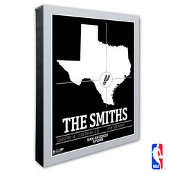 San Antonio Spurs Personalized State Wall Art