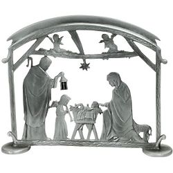 Standing Metal Nativity Scene