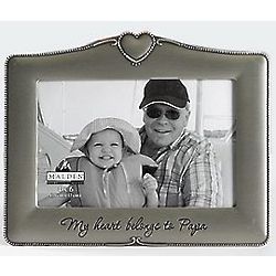 My Heart Belongs To Papa Picture Frame