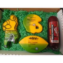 Green Bay Packer Packers Cheese and Sausage Gift Box
