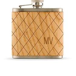 Personalized Wood Wrapped Flask
