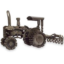 Rustic Tractor Auto Parts Sculpture