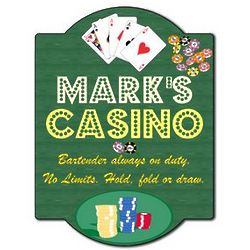 Personalized Casino Poker Sign