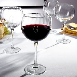 Brisbane Vintage Personalized Red Wine Glass Set