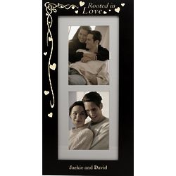 Rooted in Love Personalized Black Picture Frame
