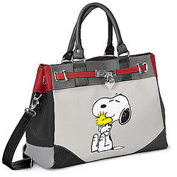 Snoopy and Woodstock Satchel Style Handbag