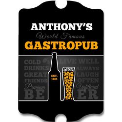 World Famous Gastropub Personalized Bar Sign
