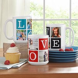 Personalized Filled With Love Photo Mug