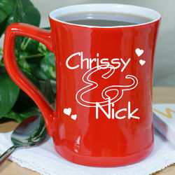 Couples Personalized Two Toned Coffee Mug