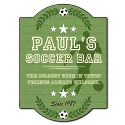 Personalized Soccer Bar Sign