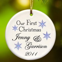 Our First Christmas Personalized Ceramic Ornament