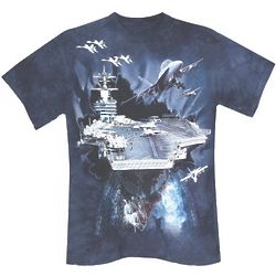 Aircraft Carrier Tie-Dye T-Shirt