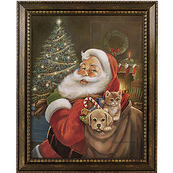 Beaded Frame Santa Art