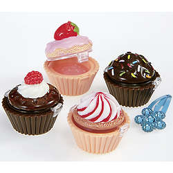 4 Cupcake Cuties Lip Gloss Pots