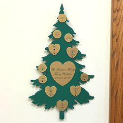 Personalized Gold-Plated Family Evergreen Tree Wall Decoration
