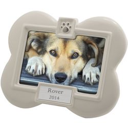 Ceramic Dog Bone Personalized 3x5 Photo Frame