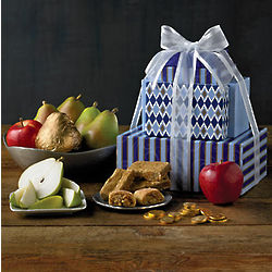 Festive Kosher Fruits and Sweets Gift Tower