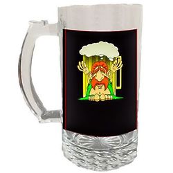 Personalized Irish Buddha 16 Ounce Glass Beer Stein