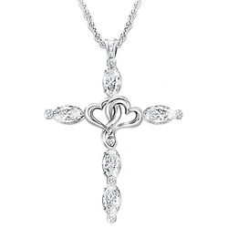 The Beauty of Faith Sterling Silver & Topaz Cross Necklace