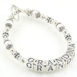 Crystal Pearl and Grandma Bead Bracelet