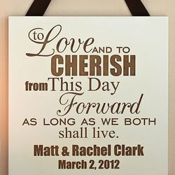 Personalized Wedding Vows Wood Plaque