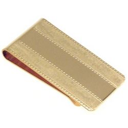 Engravable Gold Plated Money Clip