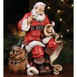Santa's Checking It Twice Figurine