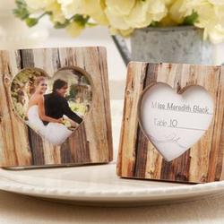 12 Faux-Wood Place Card Holders/Photo Frames