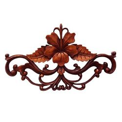Hibiscus Wood Wall Sculpture