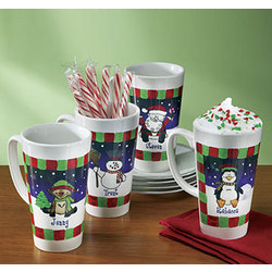 Personalized Christmas Latte Mugs - FindGift.com