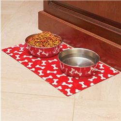 Stainless Steel Pet Bowls with Magnetic Mat