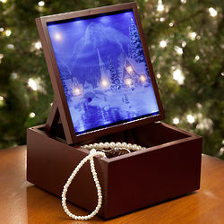 Illuminated Christmas Music Box