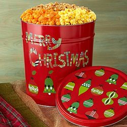 Merry Christmas Three Flavor Popcorn Tin