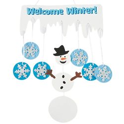 12 Welcome Winter Snowman Mobile Craft Kits