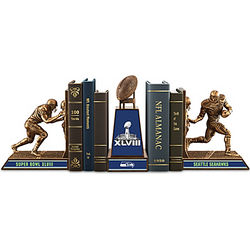 Seattle Seahawks Super Bowl XLVIII Cold-Cast Bronze Bookends