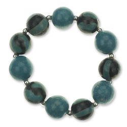 Azacualpa Turquoise Ceramic Stretch Bracelet