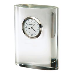 Personalized Fresco Oval Crystal Desk Clock
