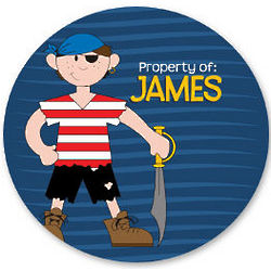 Property of Pirate Personalized Labels