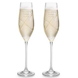 With This Ring Personalized Champagne Toasting Flutes