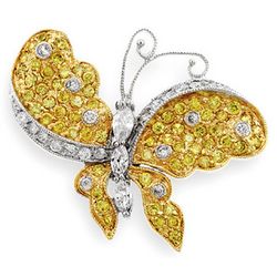 Golden Colored Butterfly Brooch