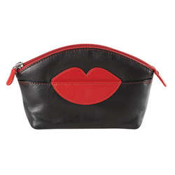 Hot Lips Leather Cosmetic Case
