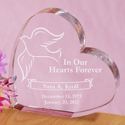 In Our Hearts Forever Heart Shaped Engraved Plaque