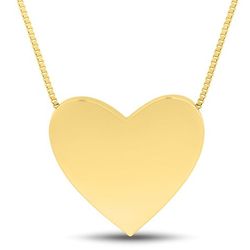 Heart Necklace in 14 Karat Yellow Gold with Box Chain